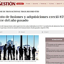 Monto de fusiones y adquisiciones creci 85% al cierre del ao pasado